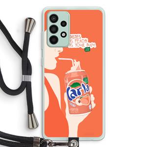 CaseCompany Peach please!: Samsung Galaxy A52s 5G Transparant Hoesje met koord