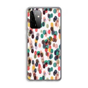 CaseCompany Tropical Dots: Samsung Galaxy A72 Transparant Hoesje
