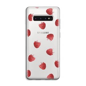 CaseCompany Framboosjes: Samsung Galaxy S10 4G Transparant Hoesje