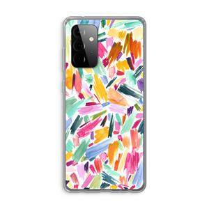 CaseCompany Watercolor Brushstrokes: Samsung Galaxy A72 Transparant Hoesje
