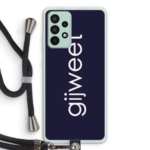 CaseCompany Gijweet: Samsung Galaxy A52s 5G Transparant Hoesje met koord