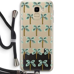 CaseCompany Paradise: Samsung Galaxy J6 (2018) Transparant Hoesje met koord