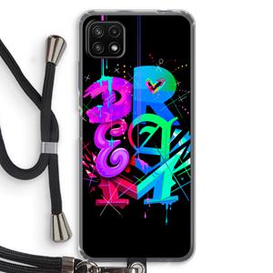CaseCompany Dream: Samsung Galaxy A22 5G Transparant Hoesje met koord