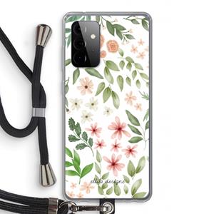 CaseCompany Botanical sweet flower heaven: Samsung Galaxy A72 5G Transparant Hoesje met koord