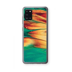 CaseCompany Green Inferno: Samsung Galaxy A31 Transparant Hoesje