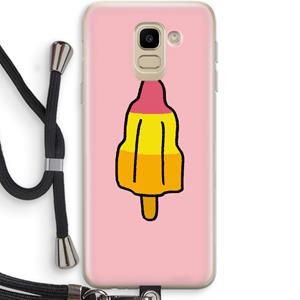 CaseCompany Raketijsje: Samsung Galaxy J6 (2018) Transparant Hoesje met koord