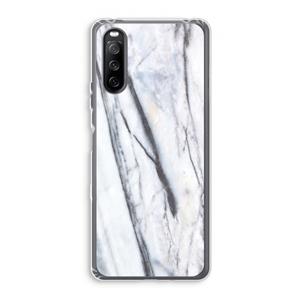 CaseCompany Gestreepte marmer: Sony Xperia 10 III Transparant Hoesje