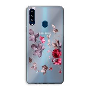 CaseCompany Mooie bloemen: Samsung Galaxy A20s Transparant Hoesje