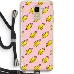 CaseCompany Waterijsjes: Samsung Galaxy J6 (2018) Transparant Hoesje met koord