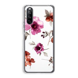 CaseCompany Geschilderde bloemen: Sony Xperia 10 III Transparant Hoesje