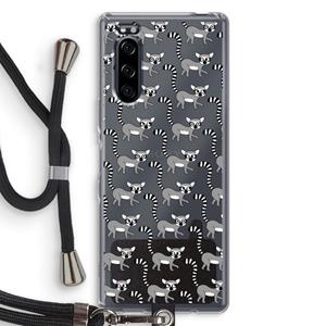 CaseCompany Makis: Sony Xperia 5 Transparant Hoesje met koord