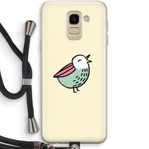 CaseCompany Birdy: Samsung Galaxy J6 (2018) Transparant Hoesje met koord