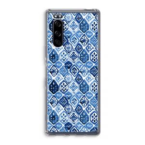 CaseCompany Blauw motief: Sony Xperia 5 Transparant Hoesje