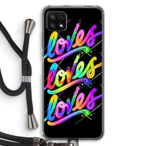 CaseCompany Loves: Samsung Galaxy A22 5G Transparant Hoesje met koord