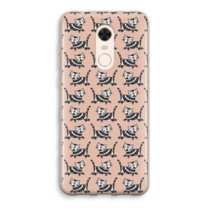 CaseCompany Zwarte poes: Xiaomi Redmi 5 Transparant Hoesje