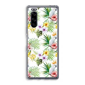 CaseCompany Gele kuif: Sony Xperia 5 Transparant Hoesje