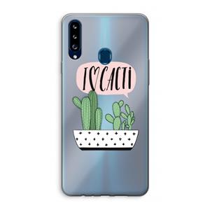 CaseCompany I love cacti: Samsung Galaxy A20s Transparant Hoesje