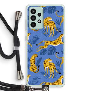 CaseCompany Luipaard: Samsung Galaxy A52s 5G Transparant Hoesje met koord