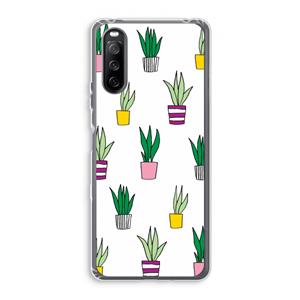 CaseCompany Sanseveria: Sony Xperia 10 III Transparant Hoesje