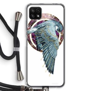 CaseCompany Golden Falcon: Samsung Galaxy A22 5G Transparant Hoesje met koord