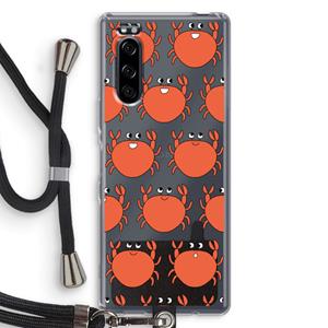CaseCompany Krab: Sony Xperia 5 Transparant Hoesje met koord