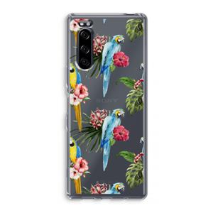CaseCompany Kleurrijke papegaaien: Sony Xperia 5 Transparant Hoesje