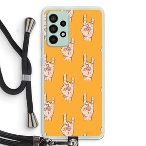 CaseCompany Rock: Samsung Galaxy A52s 5G Transparant Hoesje met koord
