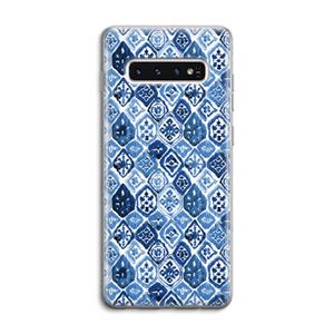 CaseCompany Blauw motief: Samsung Galaxy S10 4G Transparant Hoesje