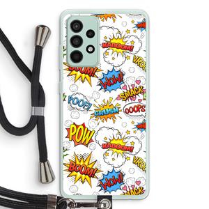 CaseCompany Pow Smack: Samsung Galaxy A52s 5G Transparant Hoesje met koord