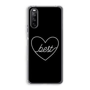 CaseCompany Best heart black: Sony Xperia 10 III Transparant Hoesje