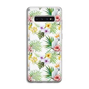 CaseCompany Gele kuif: Samsung Galaxy S10 4G Transparant Hoesje