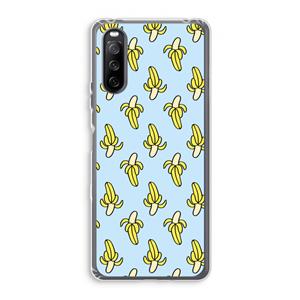 CaseCompany Bananas: Sony Xperia 10 III Transparant Hoesje