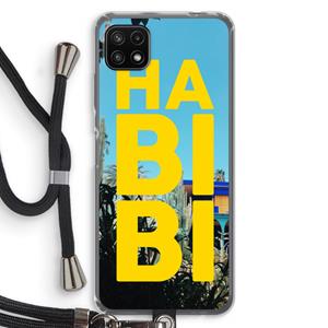 CaseCompany Habibi Majorelle : Samsung Galaxy A22 5G Transparant Hoesje met koord