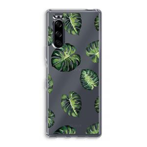 CaseCompany Tropische bladeren: Sony Xperia 5 Transparant Hoesje