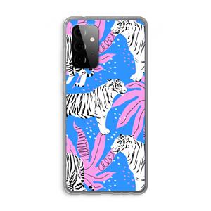 CaseCompany Tijger: Samsung Galaxy A72 Transparant Hoesje