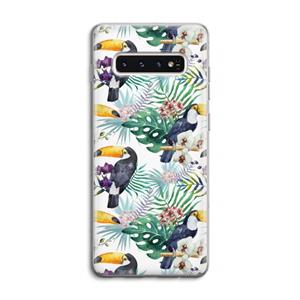 CaseCompany Tukans: Samsung Galaxy S10 4G Transparant Hoesje