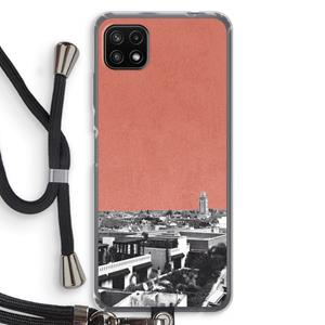 CaseCompany Marrakech Skyline : Samsung Galaxy A22 5G Transparant Hoesje met koord