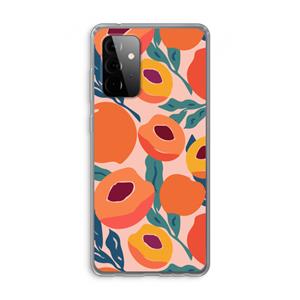 CaseCompany Perzik: Samsung Galaxy A72 Transparant Hoesje