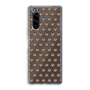 CaseCompany Poop emoji: Sony Xperia 5 Transparant Hoesje