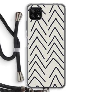 CaseCompany Marrakech Arrows: Samsung Galaxy A22 5G Transparant Hoesje met koord