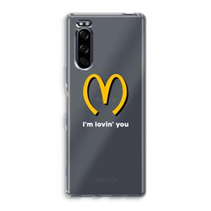 CaseCompany I'm lovin' you: Sony Xperia 5 Transparant Hoesje