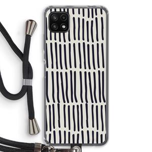 CaseCompany Moroccan stripes: Samsung Galaxy A22 5G Transparant Hoesje met koord