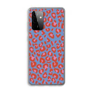 CaseCompany Leopard blue: Samsung Galaxy A72 Transparant Hoesje