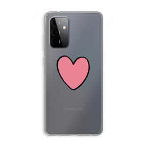 CaseCompany Hartje: Samsung Galaxy A72 Transparant Hoesje