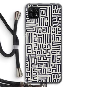 CaseCompany Moroccan Print: Samsung Galaxy A22 5G Transparant Hoesje met koord