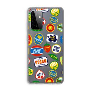 CaseCompany Fruitsticker: Samsung Galaxy A72 Transparant Hoesje