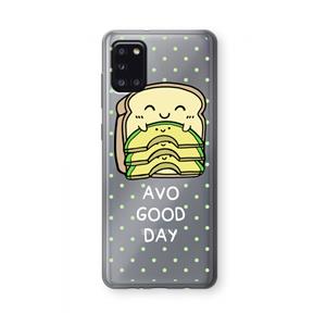 CaseCompany Avo Good Day: Samsung Galaxy A31 Transparant Hoesje