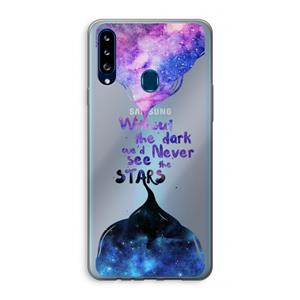 CaseCompany Stars quote: Samsung Galaxy A20s Transparant Hoesje
