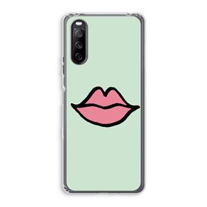 CaseCompany Kusje: Sony Xperia 10 III Transparant Hoesje