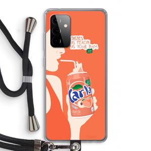 CaseCompany Peach please!: Samsung Galaxy A72 5G Transparant Hoesje met koord